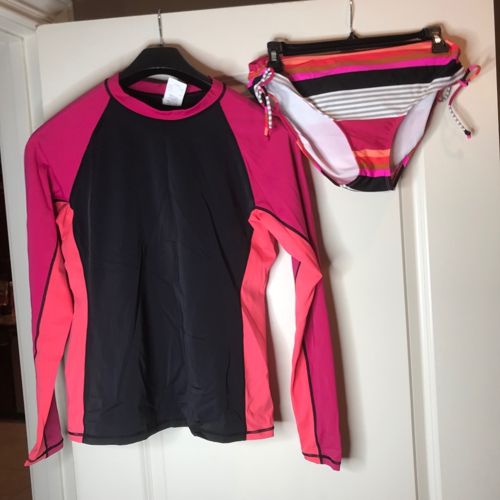 Jag Sport Long Sleeve Two Piece  Long Sleeve Swimwear